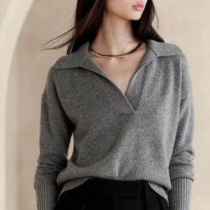 Banana Republic Luna Cashmere Polo Sweater /Size Small